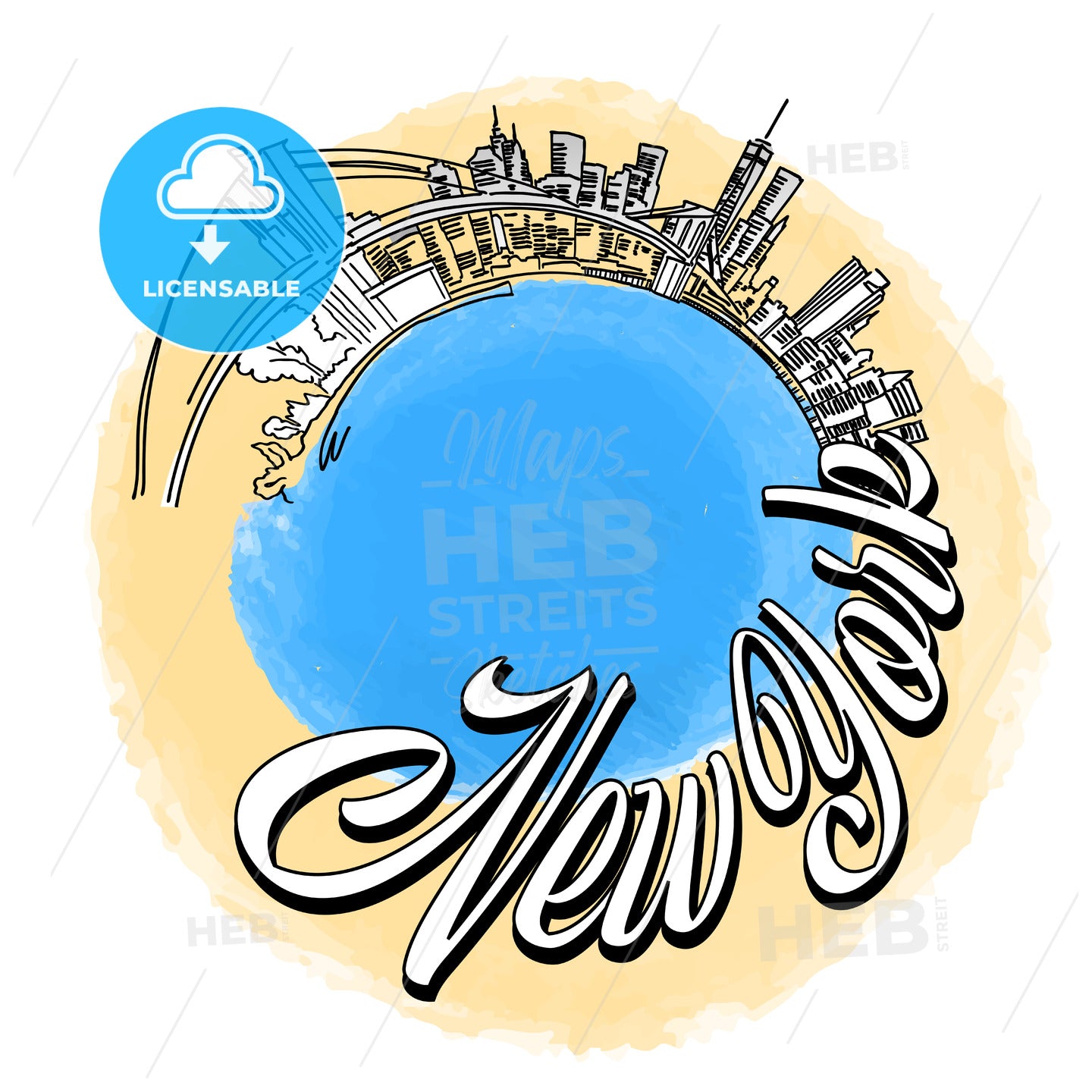 New York City travel Logo – instant download