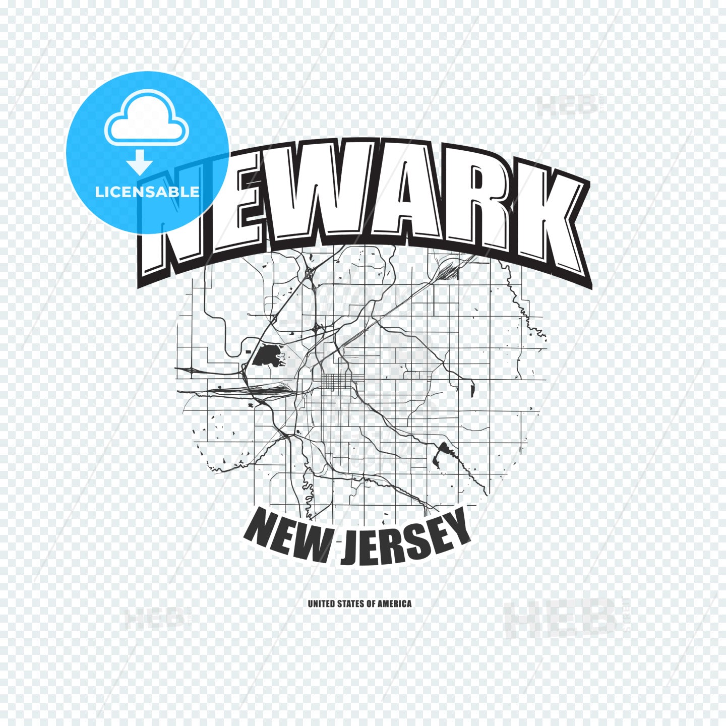 Newark, New Jersey, logo artwork – instant download