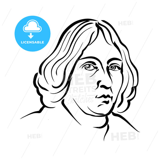 Nicolaus Copernicus Modern Vector Drawing