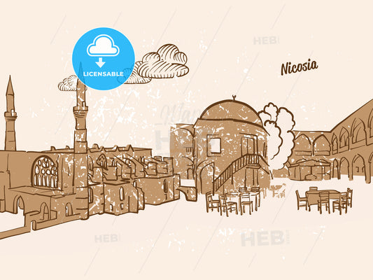 Nicosia, Cyprus, Greeting Card – instant download