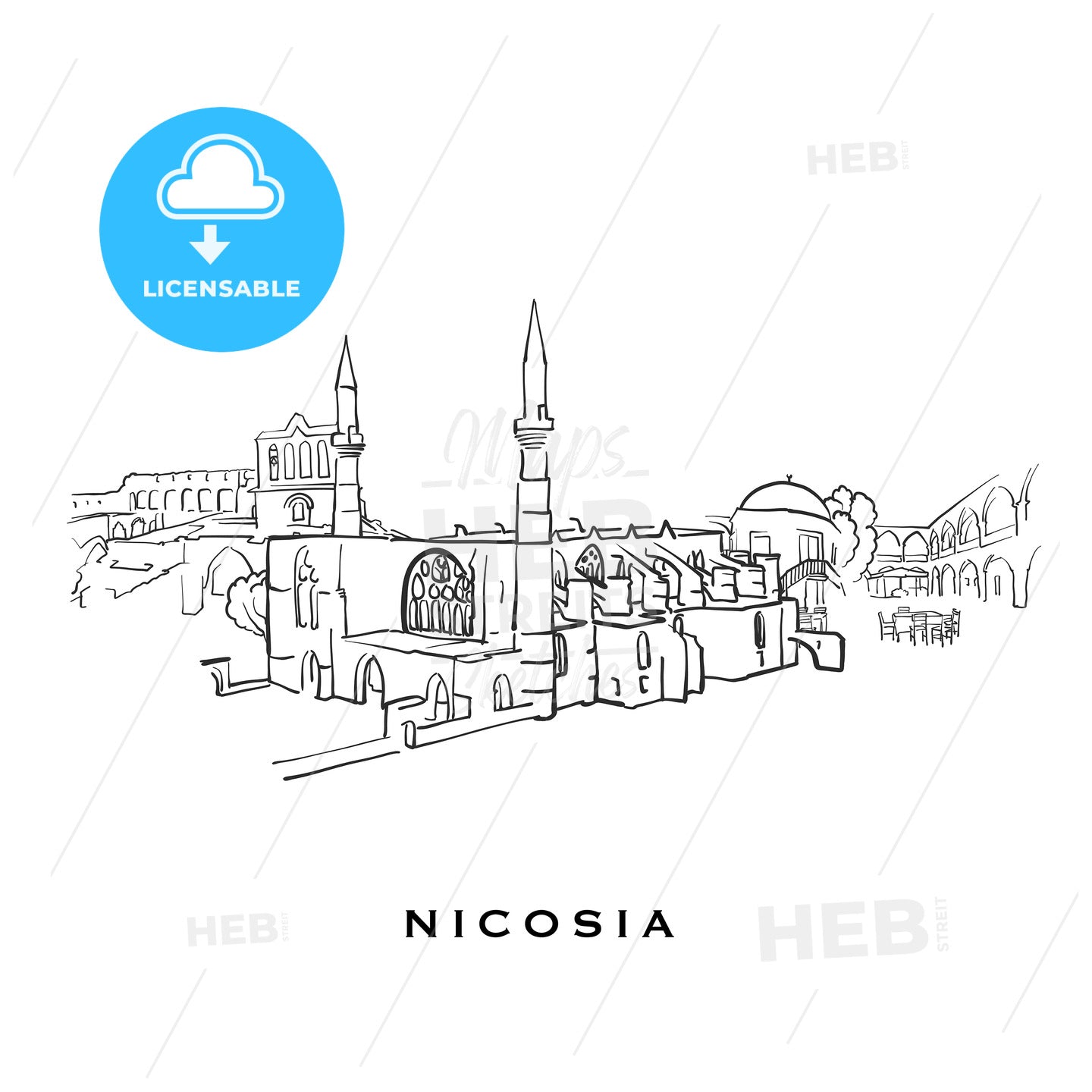 Nicosia Cyprus famous architecture – instant download