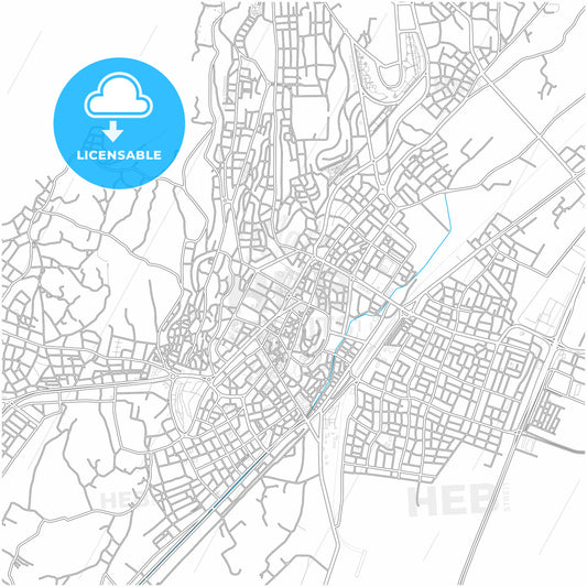 Niğde, Niğde, Turkey, city map with high quality roads.