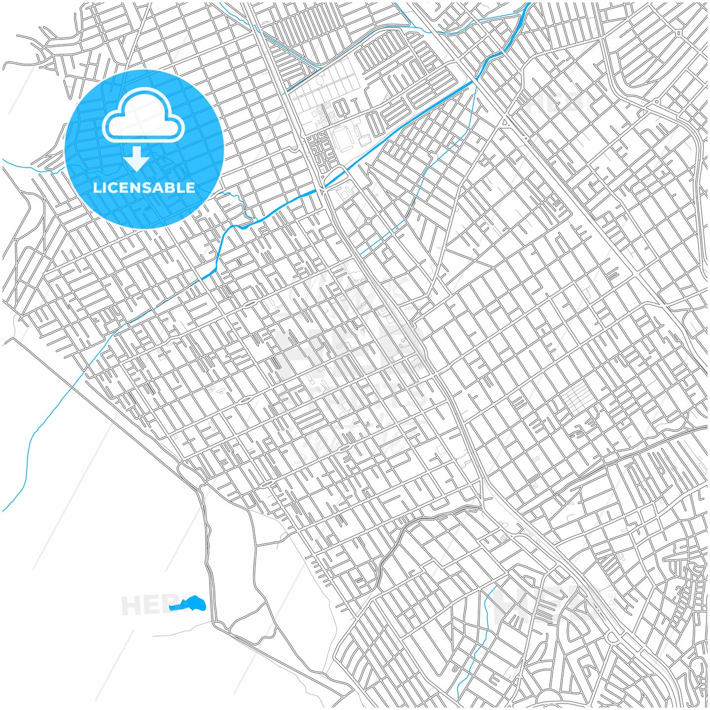 Nilopolis, Brazil, city map with high quality roads.