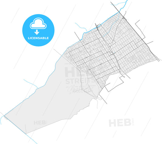 Nilopolis, Brazil, high quality vector map