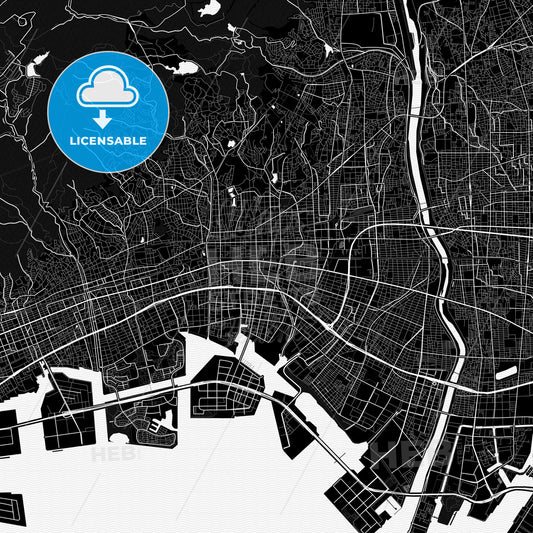 Nishinomiya, Japan PDF map