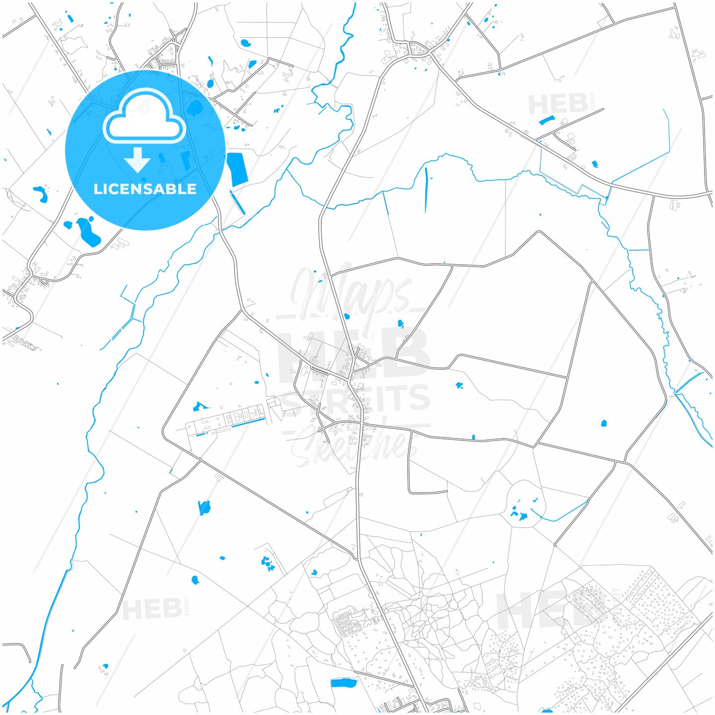 Noordenveld, Drenthe, Netherlands, city map with high quality roads.