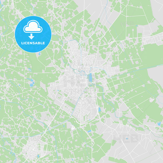 Nordhorn, Germany printable street map