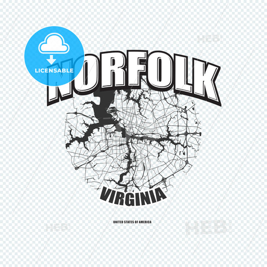 Norfolk, Virginia, logo artwork – instant download