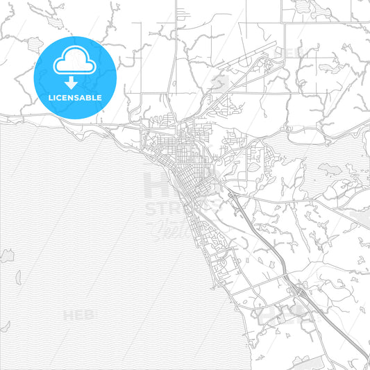 North Bay, Ontario, Canada, bright outlined vector map