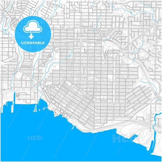 North Vancouver, British Columbia, Canada, city map with high quality roads.