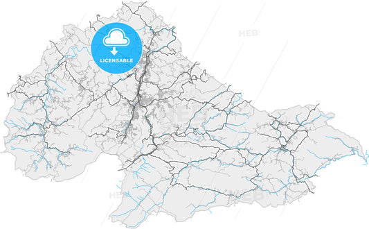 Nova Friburgo, Brazil, high quality vector map