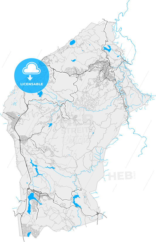 Nova Lima, Brazil, high quality vector map