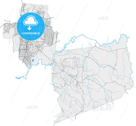 Novo Hamburgo, Brazil, high quality vector map