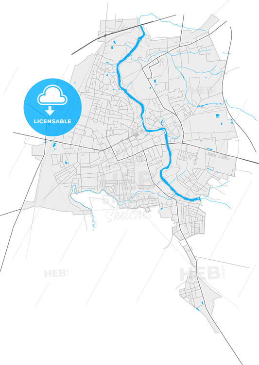 Novohrad-Volynskyi, Zhytomyr Oblast, Ukraine, high quality vector map