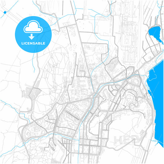 Novouralsk, Sverdlovsk Oblast, Russia, city map with high quality roads.