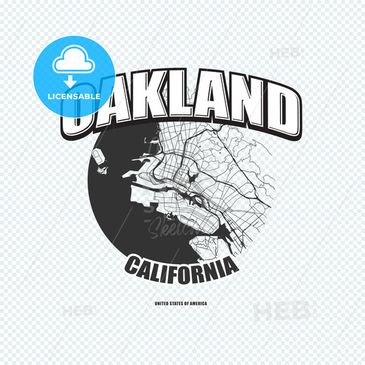 Oakland, California, logo artwork – instant download