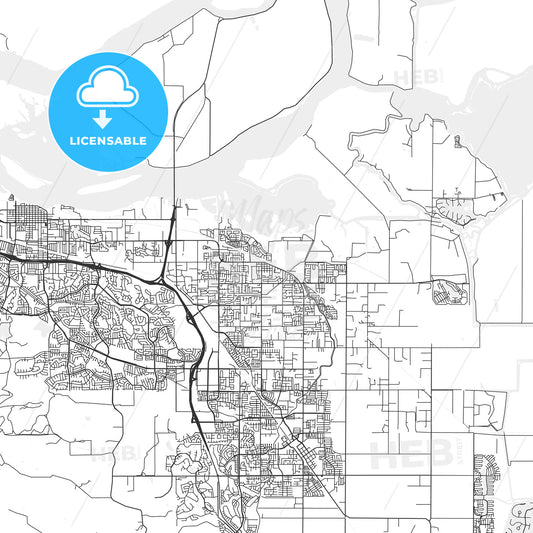 Oakley, California - Area Map - Light