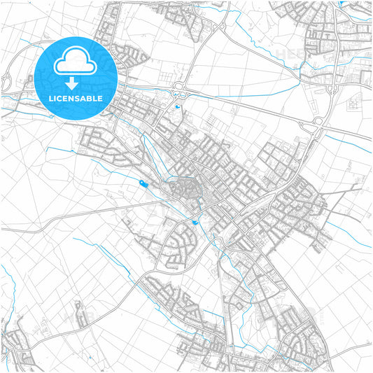 Oberursel (Taunus), Hesse, Germany, city map with high quality roads.