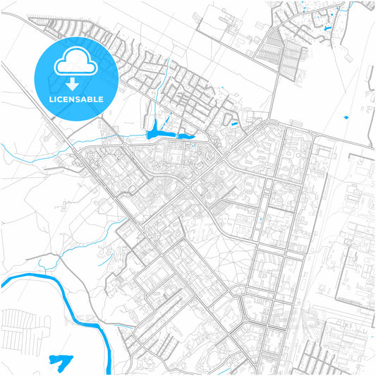 Obninsk, Kaluga Oblast, Russia, city map with high quality roads.