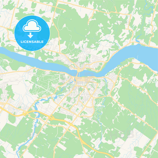 Empty vector map of Saguenay, Quebec, Canada