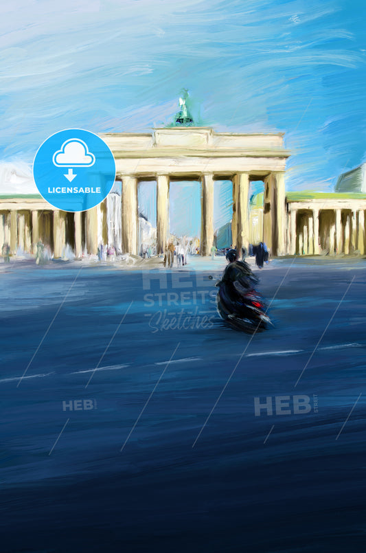 Oil Painting of Brandenburg Gate in Berlin – instant download