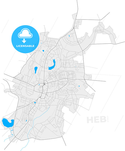 Okhtyrka, Sumy Oblast, Ukraine, high quality vector map