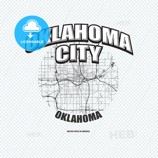 Oklahoma City, Oklahoma, logo artwork – instant download