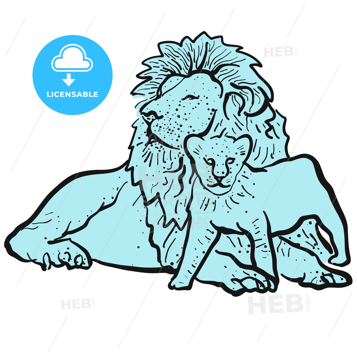 Old Lion and Young Lion – instant download