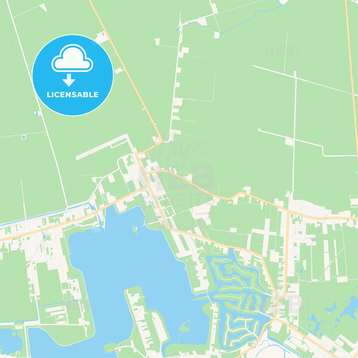 Oldambt, Netherlands Vector Map - Classic Colors