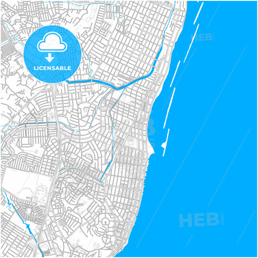 Olinda, Brazil, city map with high quality roads.