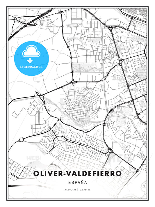 Oliver-Valdefierro, Spain, Modern Print Template in Various Formats - HEBSTREITS Sketches