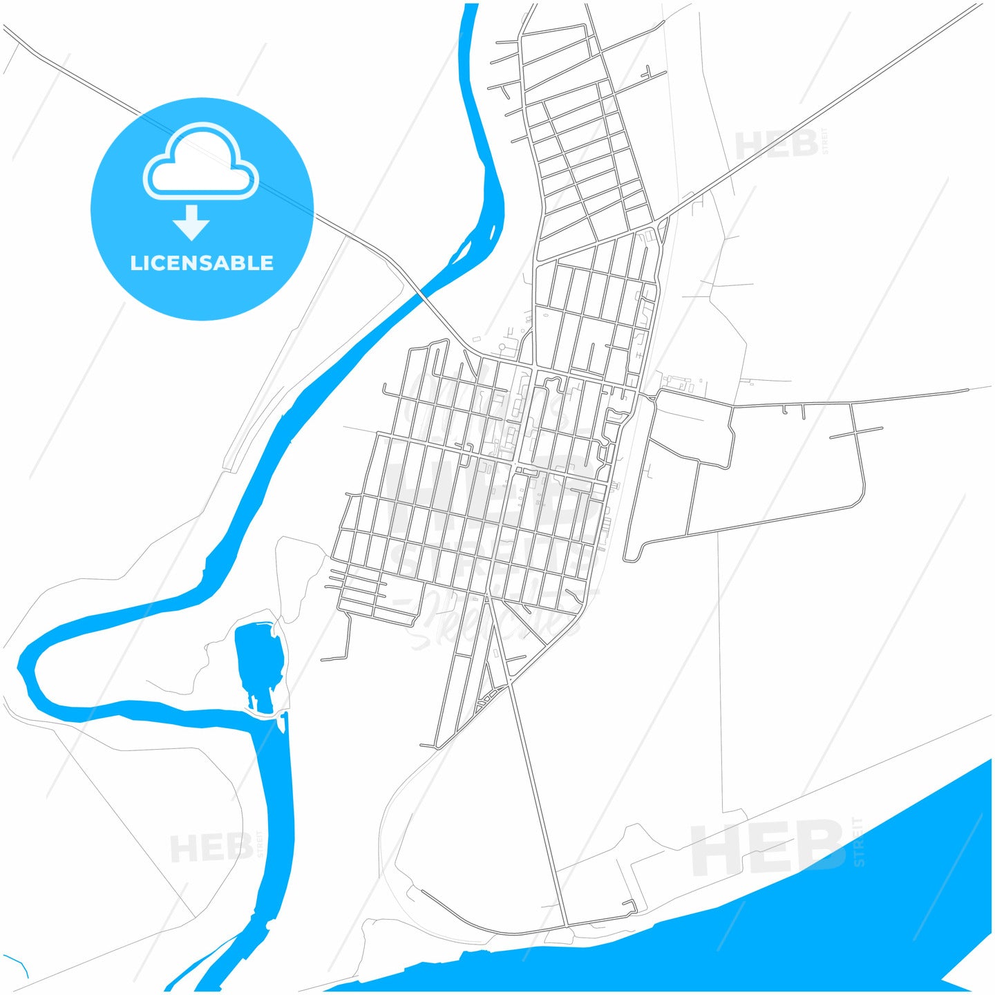 Oltenița, Călărași, Romania, city map with high quality roads.