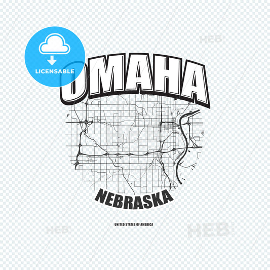 Omaha, Nebraska, logo artwork – instant download