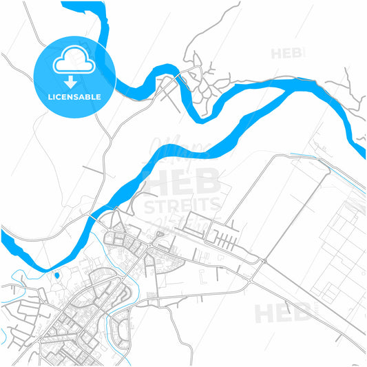 Onești, Bacău, Romania, city map with high quality roads.