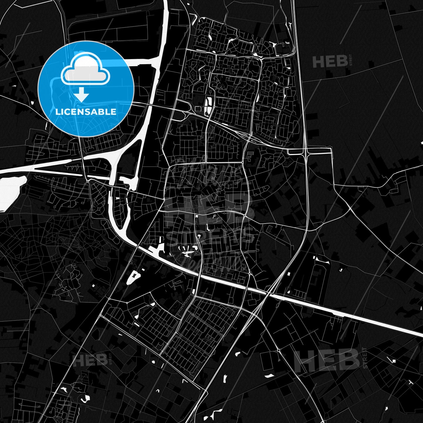 Oosterhout, Netherlands PDF map