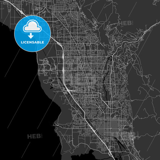 Orem, Utah - Area Map - Dark