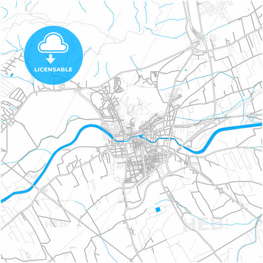 Orihuela, Alicante, Spain, city map with high quality roads.