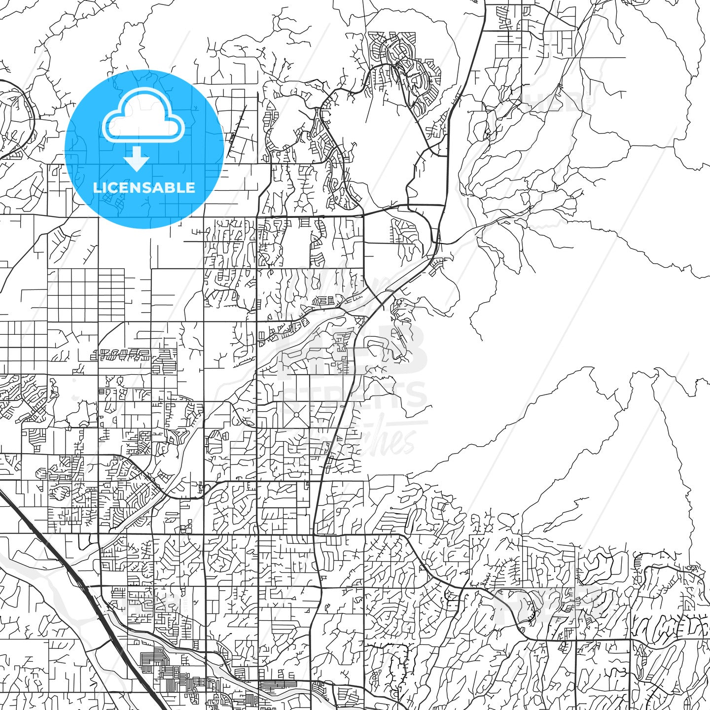 Oro Valley, Arizona - Area Map - Light - HEBSTREITS