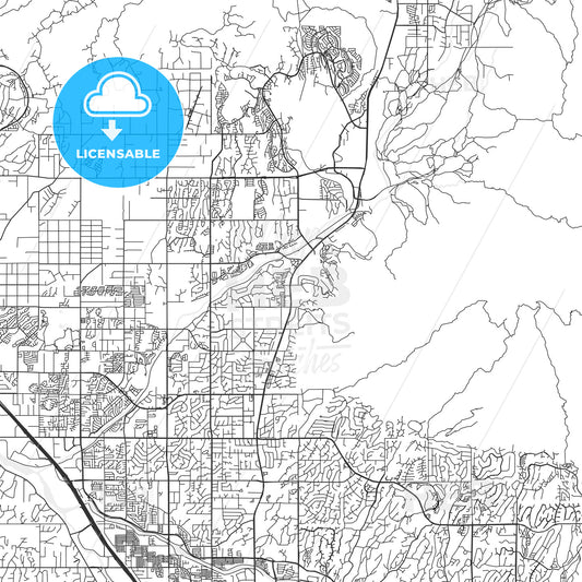 Oro Valley, Arizona - Area Map - Light