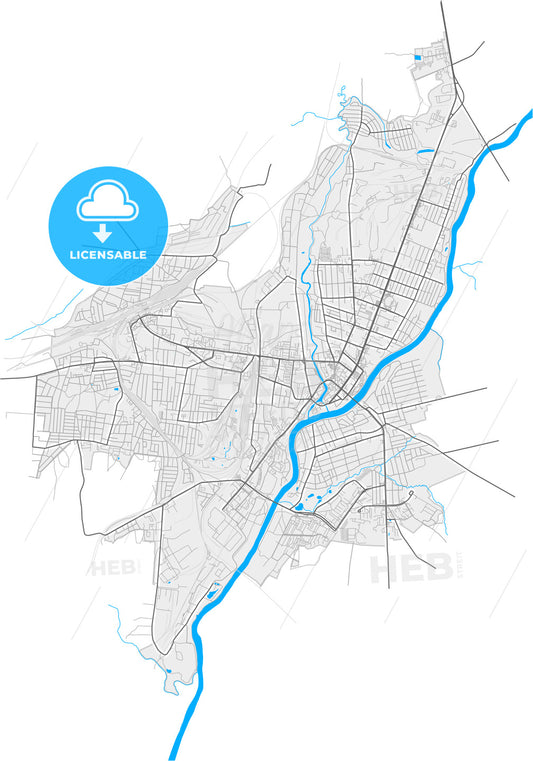 Orsha, Voblasć, Belarus, high quality vector map