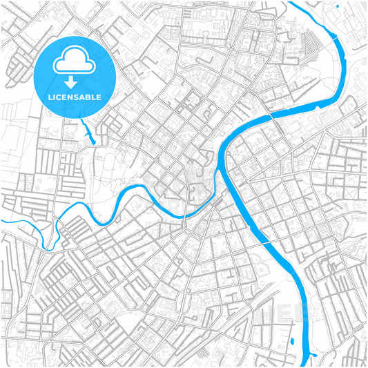 Oryol, Oryol Oblast, Russia, city map with high quality roads.