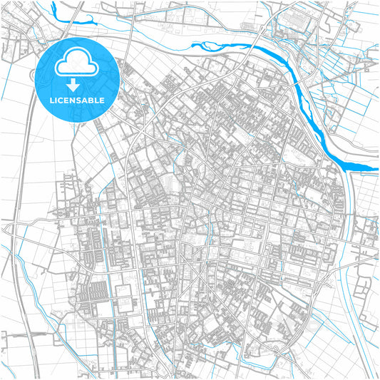 Ōsaki, Miyagi, Japan, city map with high quality roads.