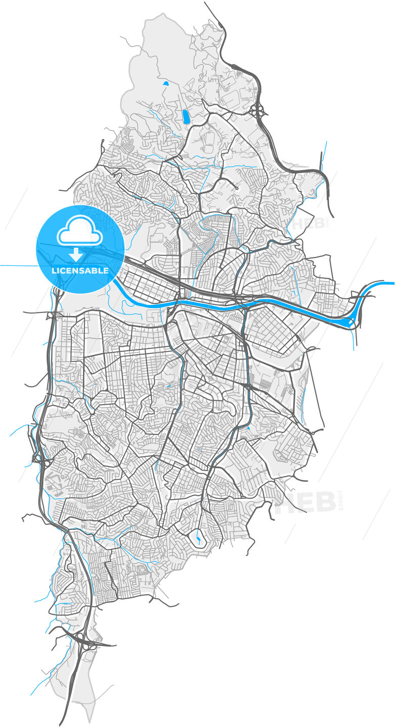 Osasco, Brazil, high quality vector map