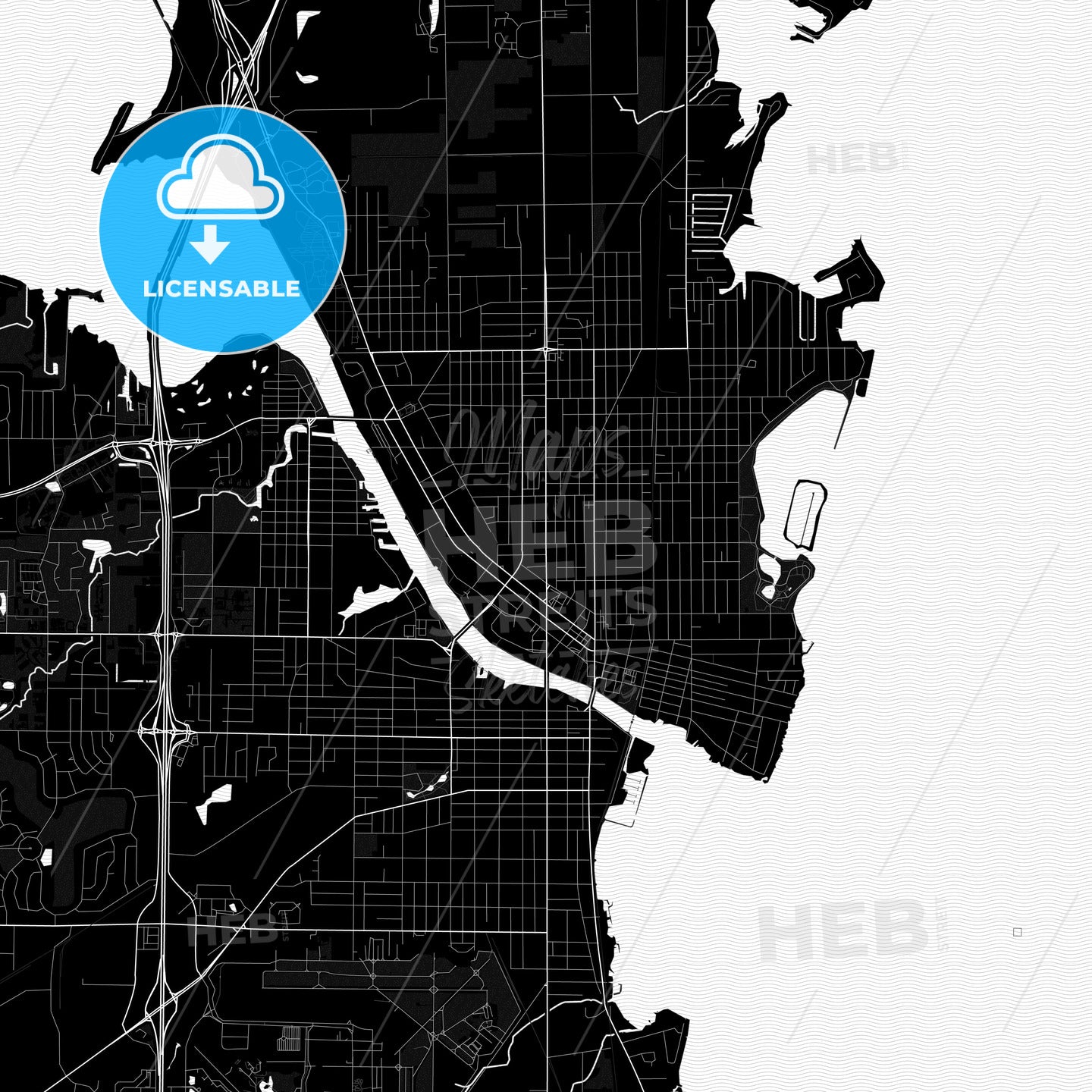 Oshkosh, Wisconsin, United States, PDF map