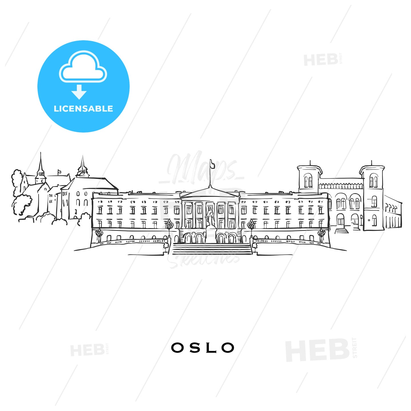 Oslo Norway famous architecture – instant download