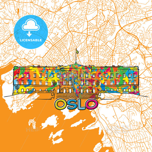 Oslo Travel Art Map