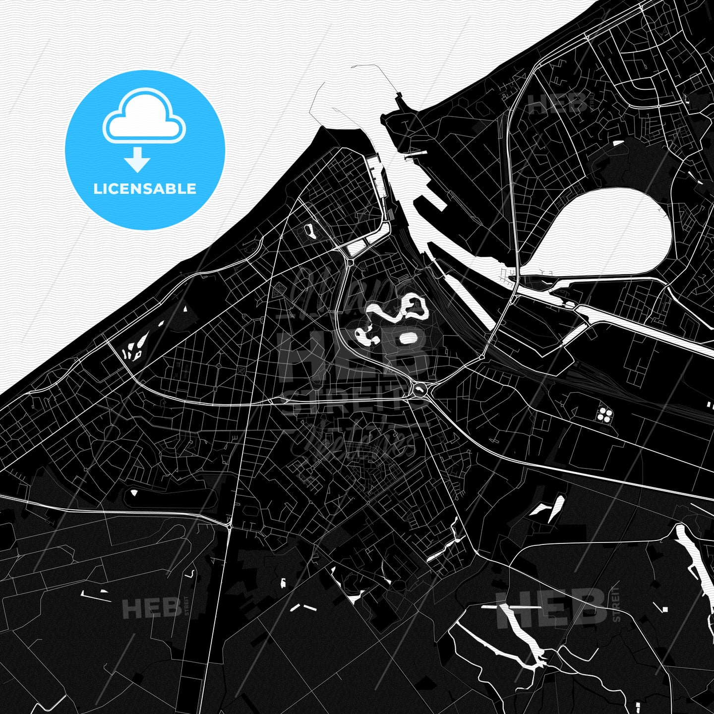 Ostend, Belgium PDF map
