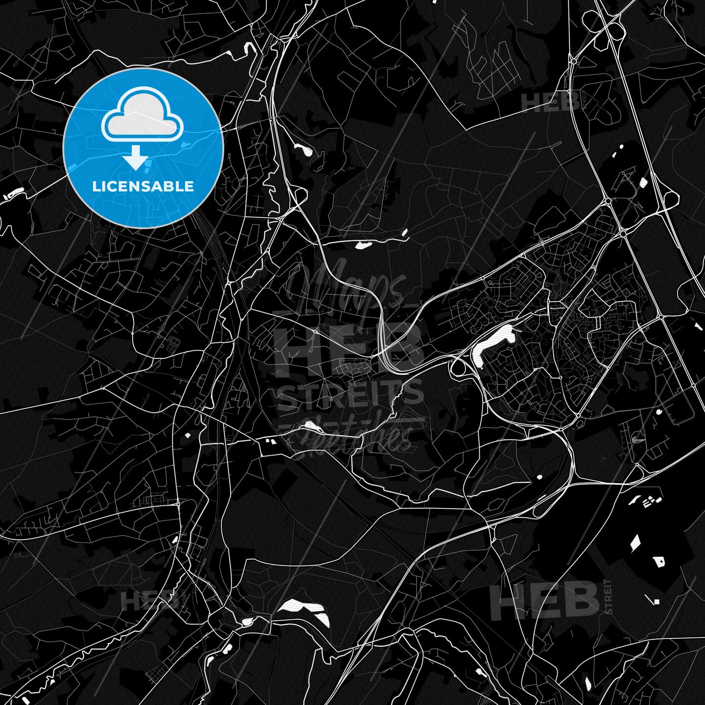 Ottignies-Louvain-la-Neuve, Belgium PDF map