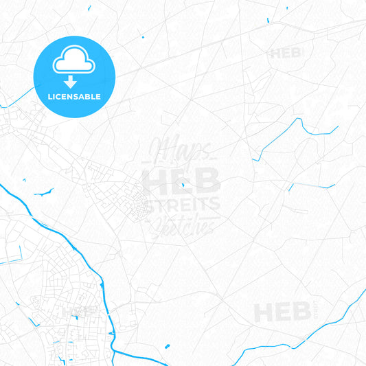 Oude IJsselstreek, Netherlands PDF vector map with water in focus