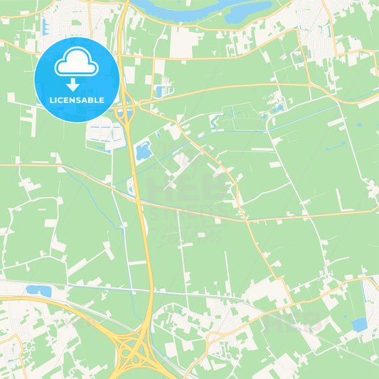 Overbetuwe, Netherlands Vector Map - Classic Colors